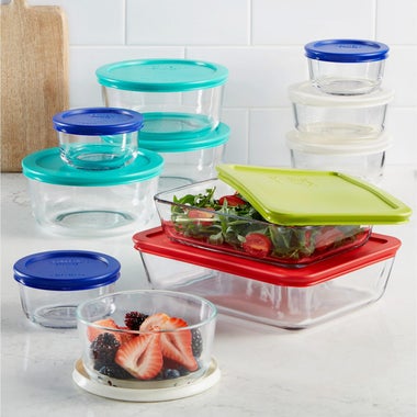 Pyrex 22-Piece Food Storage Container Set.